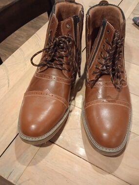 Arkbird men's brown leather oxfords boots  a US size 11.5